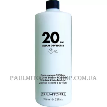 PAUL MITCHELL Cream Developer 20 vol - Кремопроявник 20 об'ємів, 6%