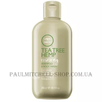 PAUL MITCHELL Tea Tree Hemp Restoring Shampoo & Body Wash - Відновлюючий шампунь і гель для душу на основі екстракту чайного дерева та олії конопель